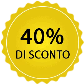 40% Discount Yellow Badge